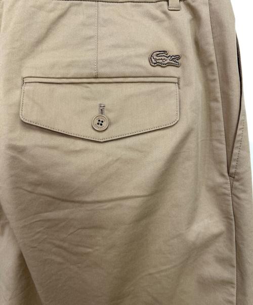 LACOSTE（ラコステ）LACOSTE (ラコステ) ダブルタックワイドスラックス ベージュ サイズ:40の古着・服飾アイテム