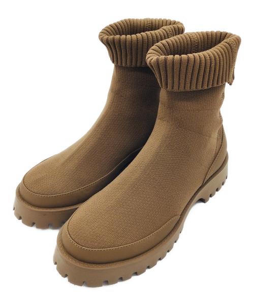 emmi atelier（エミアトリエ）emmi atelier (エミアトリエ) eco ニットブーツ ブラウン サイズ:JP24.0、CN240(1.5)の古着・服飾アイテム