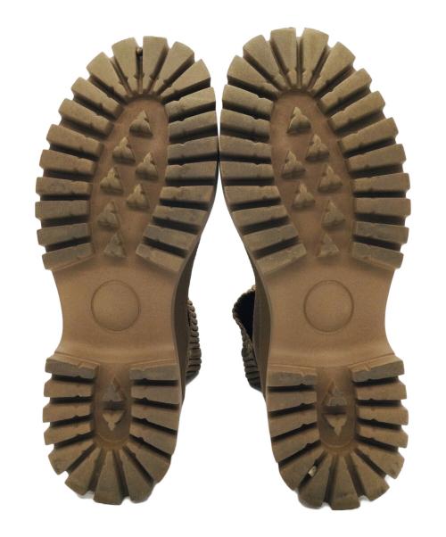 emmi atelier（エミアトリエ）emmi atelier (エミアトリエ) eco ニットブーツ ブラウン サイズ:JP24.0、CN240(1.5)の古着・服飾アイテム