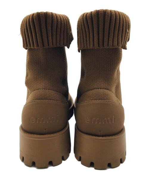 emmi atelier（エミアトリエ）emmi atelier (エミアトリエ) eco ニットブーツ ブラウン サイズ:JP24.0、CN240(1.5)の古着・服飾アイテム
