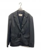 TODAYFULトゥデイフル）の古着「エコレザーテーラードジャケット」｜ブラック