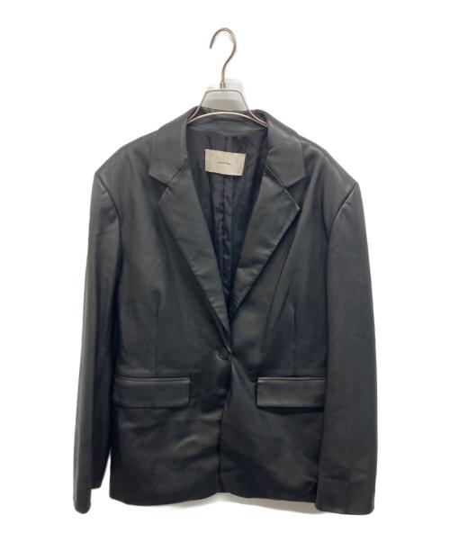 TODAYFUL（トゥデイフル）TODAYFUL (トゥデイフル) エコレザーテーラードジャケット ブラック サイズ:38の古着・服飾アイテム