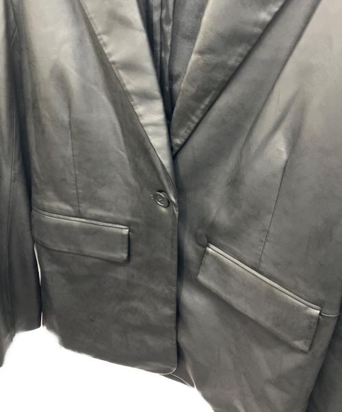 TODAYFUL（トゥデイフル）TODAYFUL (トゥデイフル) エコレザーテーラードジャケット ブラック サイズ:38の古着・服飾アイテム