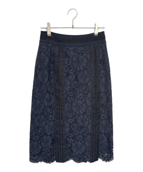 ADORE（アドーア）ADORE (アドーア) フラワーコードレーススカート ネイビー サイズ:36の古着・服飾アイテム