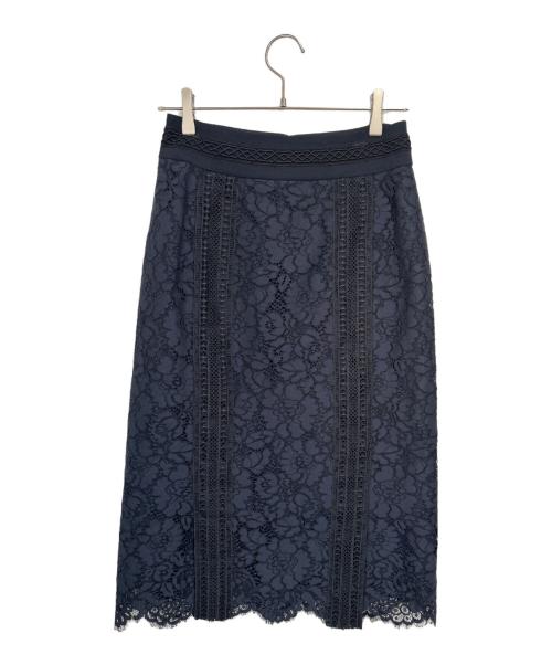 ADORE（アドーア）ADORE (アドーア) フラワーコードレーススカート ネイビー サイズ:36の古着・服飾アイテム