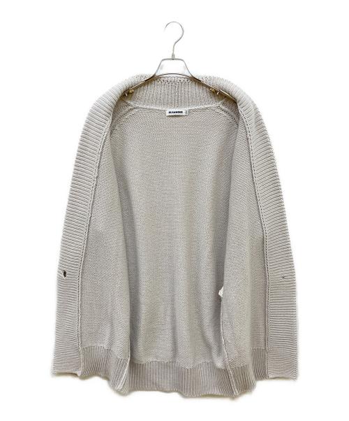 JIL SANDER（ジルサンダー）JIL SANDER (ジルサンダー) カシミヤカーディガン ライトグレー サイズ:36の古着・服飾アイテム