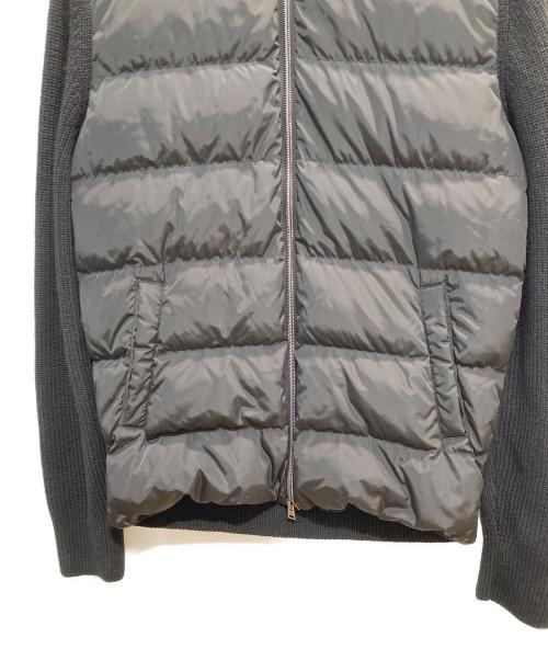 HERNO（ヘルノ）HERNO (ヘルノ) ポリエステル×5ゲージウールハイブリッドダウンニットブルゾン ブラック サイズ:46の古着・服飾アイテム
