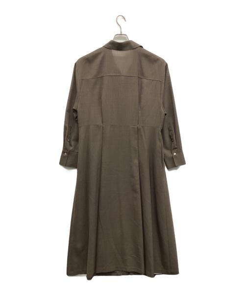 自由区（ジユウク）自由区 (ジユウク) トロピカルストレッチシャツ ドレス ブラウン サイズ:46の古着・服飾アイテム