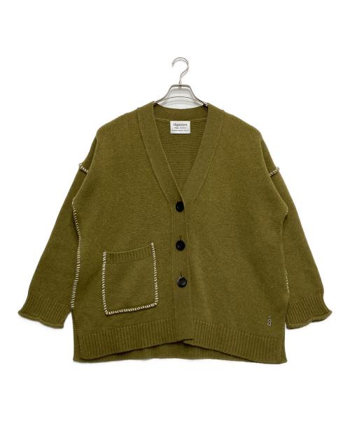 nagonstans（ナゴンスタンス）nagonstans (ナゴンスタンス) ニットカーディガン グリーン サイズ:Mの古着・服飾アイテム