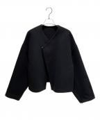 MUSE de Deuxieme Classeミューズ ドゥーズィエム クラス）の古着「ウール アンゴラ ショートコート」｜ブラック