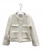 regleamリグリーム）の古着「FRINGE TWEED JACKET」｜ホワイト