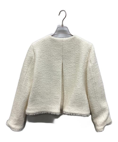 regleam（リグリーム）regleam (リグリーム) FRINGE TWEED JACKET ホワイト サイズ:Sの古着・服飾アイテム