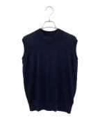 MUSE de Deuxieme Classeミューズ ドゥーズィエム クラス）の古着「BRONZER RICH ノースリーブニット」｜ネイビー