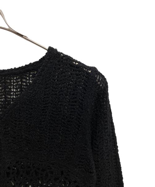 FRAY ID（フレイ アイディー）FRAY ID (フレイ アイディー) エンブロイダリーニットカーディガン ブラック サイズ:FREEの古着・服飾アイテム