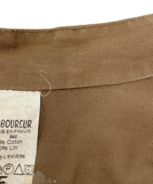 LE LABOUREUR（ル ラブルール）LE LABOUREUR (ル ラブルール) ノーカラーシャツ ブラウン サイズ:5の古着・服飾アイテム