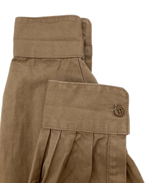 LE LABOUREUR（ル ラブルール）LE LABOUREUR (ル ラブルール) ノーカラーシャツ ブラウン サイズ:5の古着・服飾アイテム