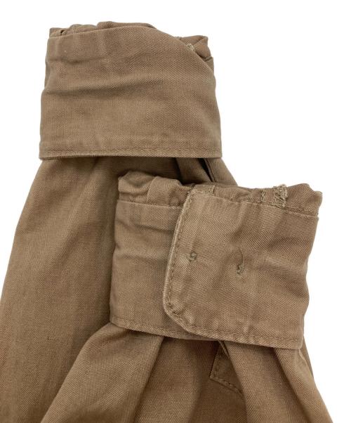 LE LABOUREUR（ル ラブルール）LE LABOUREUR (ル ラブルール) ノーカラーシャツ ブラウン サイズ:5の古着・服飾アイテム