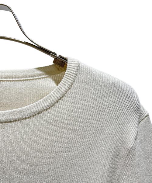 MUSE de Deuxieme Classe（ミューズ ドゥーズィエム クラス）MUSE de Deuxieme Classe (ミューズ ドゥーズィエム クラス) 24SS DINER B RIB クルーネックプルオーバー/24080500406010 アイボリー サイズ:FREEの古着・服飾アイテム