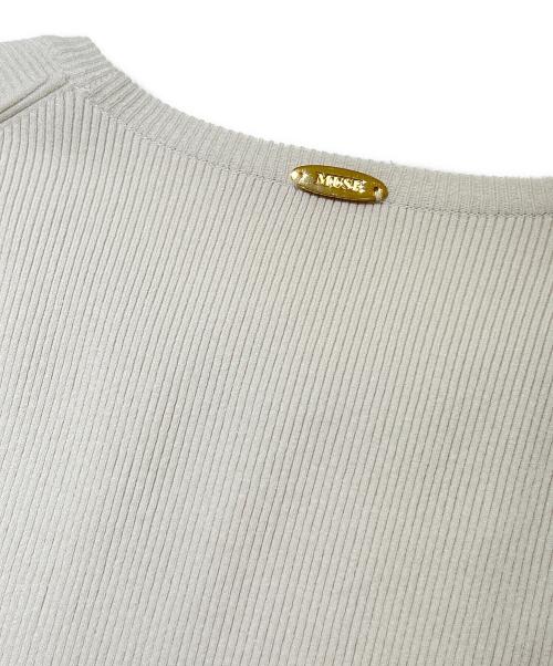 MUSE de Deuxieme Classe（ミューズ ドゥーズィエム クラス）MUSE de Deuxieme Classe (ミューズ ドゥーズィエム クラス) 24SS DINER B RIB クルーネックプルオーバー/24080500406010 アイボリー サイズ:FREEの古着・服飾アイテム