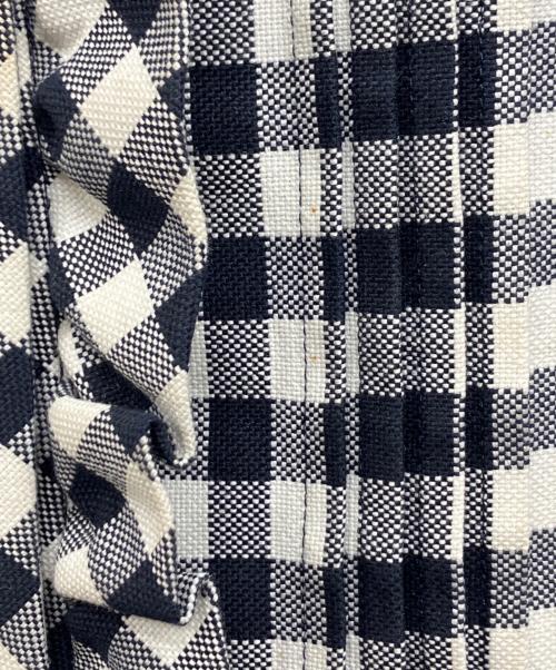 BURBERRY BLUE LABEL（バーバリー ブルー レーベル）BURBERRY BLUE LABEL (バーバリー ブルー レーベル) ギンガムチェックフリルワンピース ネイビー×ホワイト サイズ:38の古着・服飾アイテム