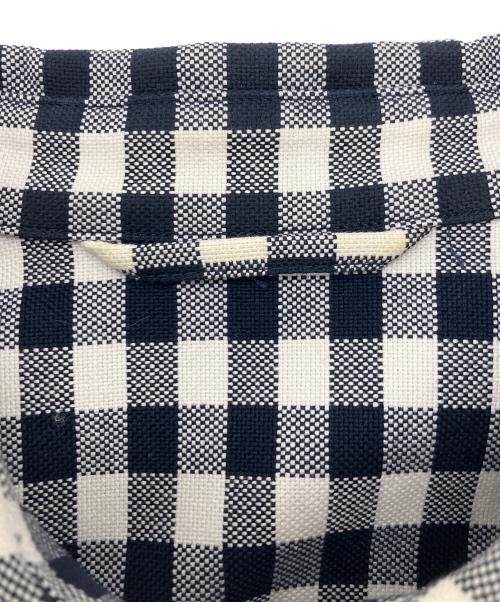 BURBERRY BLUE LABEL（バーバリー ブルー レーベル）BURBERRY BLUE LABEL (バーバリー ブルー レーベル) ギンガムチェックフリルワンピース ネイビー×ホワイト サイズ:38の古着・服飾アイテム