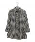 BURBERRY BLUE LABEL（バーバリー ブルー レーベル）の古着「ギンガムチェックフリルワンピース」｜ネイビー×ホワイト