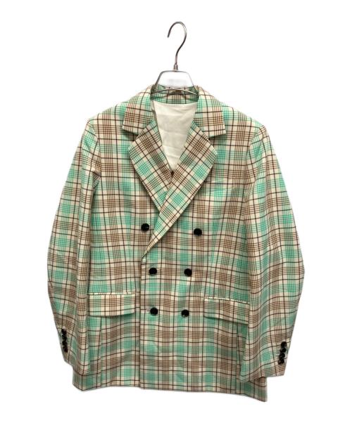 DEPAREILLE（デパリエ）DEPAREILLE (デパリエ) チェックダブルジャケット グリーン サイズ:38の古着・服飾アイテム