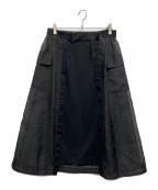 Pinky & Dianneピンキーアンドダイアン）の古着「シアーレイヤードスカート」｜ブラック