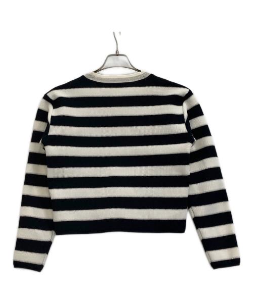 Pinky & Dianne（ピンキーアンドダイアン）Pinky & Dianne (ピンキーアンドダイアン) ボーダーカーディガン ブラック×ホワイト サイズ:38の古着・服飾アイテム