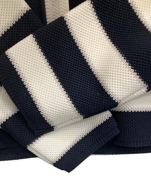 Pinky & Dianne（ピンキーアンドダイアン）Pinky & Dianne (ピンキーアンドダイアン) ボーダーカーディガン ブラック×ホワイト サイズ:38の古着・服飾アイテム