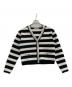 Pinky & Dianne（ピンキーアンドダイアン）の古着「ボーダーカーディガン」｜ブラック×ホワイト