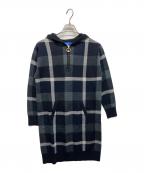 BLUE LABEL CRESTBRIDGEブルーレーベルクレストブリッジ）の古着「フーデッドワンピース」｜ネイビー