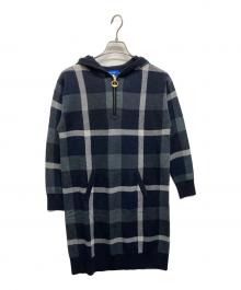 BLUE LABEL CRESTBRIDGE（ブルーレーベルクレストブリッジ）の古着「フーデッドワンピース」｜ネイビー