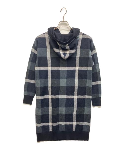 BLUE LABEL CRESTBRIDGE（ブルーレーベルクレストブリッジ）BLUE LABEL CRESTBRIDGE (ブルーレーベルクレストブリッジ) フーデッドワンピース ネイビー サイズ:38の古着・服飾アイテム
