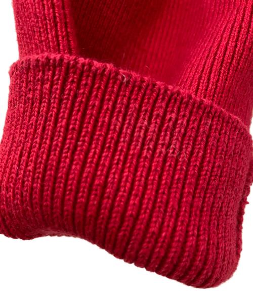 BORDERS at BALCONY（ボーダーズアットバルコニー）BORDERS at BALCONY (ボーダーズアットバルコニー) PEARL KNIT CARDIGAN レッド サイズ:38の古着・服飾アイテム