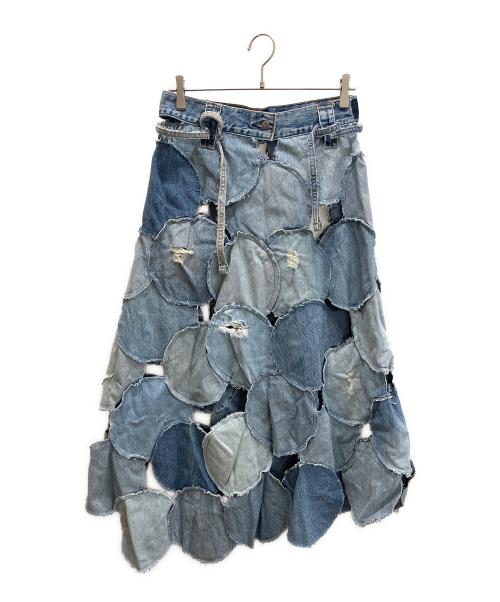 PHOTOCOPIEU（フォトコピュー）PHOTOCOPIEU (フォトコピュー) デニムスカート ブルー サイズ:Mの古着・服飾アイテム