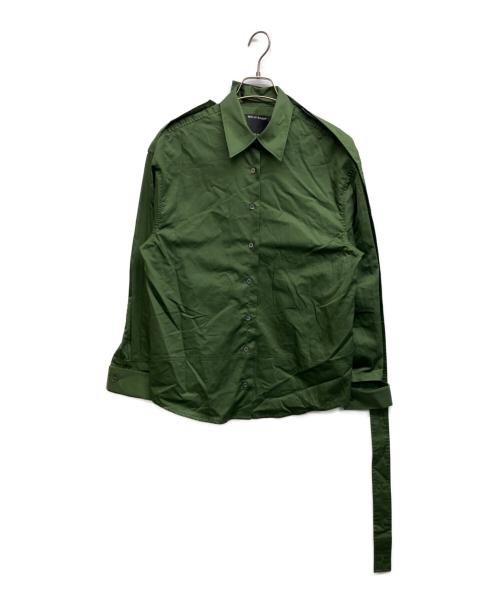 Meryll Rogge（メリルロッゲ）Meryll Rogge (メリルロッゲ) DECONSTRUCTED SHIRT グリーン サイズ:XSの古着・服飾アイテム