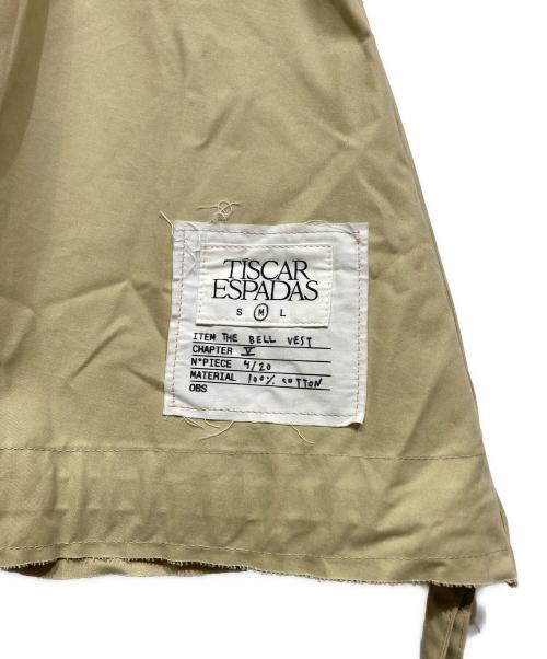 TISCAR ESPADAS（ティスカー・エスパダス）TISCAR ESPADAS (ティスカー・エスパダス) THE BELL VEST サンドベージュ サイズ:Mの古着・服飾アイテム