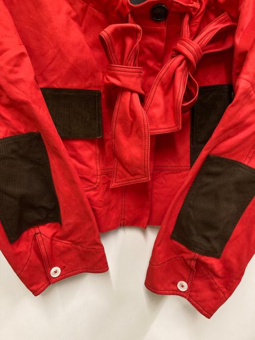 Meryll Rogge（メリルロッゲ）Meryll Rogge (メリルロッゲ) オフショルダーポケットユーティリティジャケット レッド サイズ:SIZE 38の古着・服飾アイテム