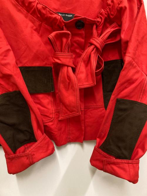 Meryll Rogge（メリルロッゲ）Meryll Rogge (メリルロッゲ) オフショルダーポケットユーティリティジャケット レッド サイズ:SIZE 38の古着・服飾アイテム