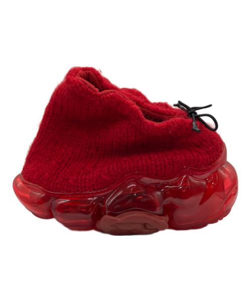 grounds（グラウンズ）grounds (グラウンズ) MOOPIE CRAFT HAND KNIT 02 レッド サイズ:26cmの古着・服飾アイテム