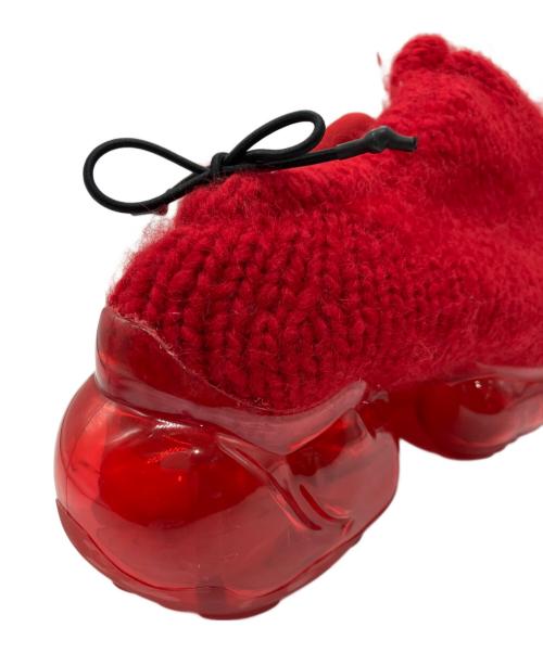 grounds（グラウンズ）grounds (グラウンズ) MOOPIE CRAFT HAND KNIT 02 レッド サイズ:26cmの古着・服飾アイテム