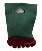 groundsグラウンズ）の古着「LACE KNIT CLUTCH BAG」｜グリーン×パープル