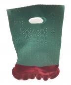 groundsグラウンズ）の古着「LACE KNIT CLUTCH BAG」｜グリーン×パープル