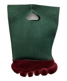 grounds（グラウンズ）の古着「LACE KNIT CLUTCH BAG」｜グリーン×パープル
