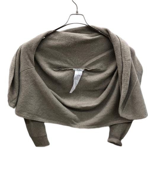 MaxMara（マックスマーラ）MaxMara (マックスマーラ) ウールカシミヤカーディガン ベージュ サイズ:Mの古着・服飾アイテム