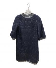 ADORE（アドーア）の古着「レースレイヤードワンピース」｜グレー