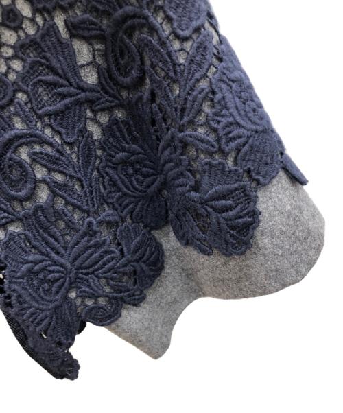 ADORE（アドーア）ADORE (アドーア) レースレイヤードワンピース グレー サイズ:SIZE 38の古着・服飾アイテム