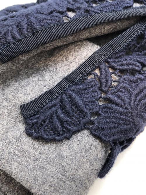 ADORE（アドーア）ADORE (アドーア) レースレイヤードワンピース グレー サイズ:SIZE 38の古着・服飾アイテム