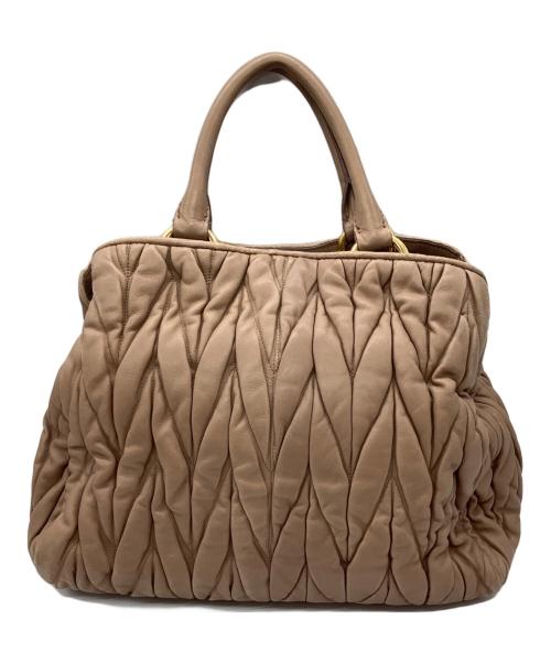 MIU MIU（ミュウミュウ）MIU MIU (ミュウミュウ) 2WAYショルダーバッグ ベージュの古着・服飾アイテム